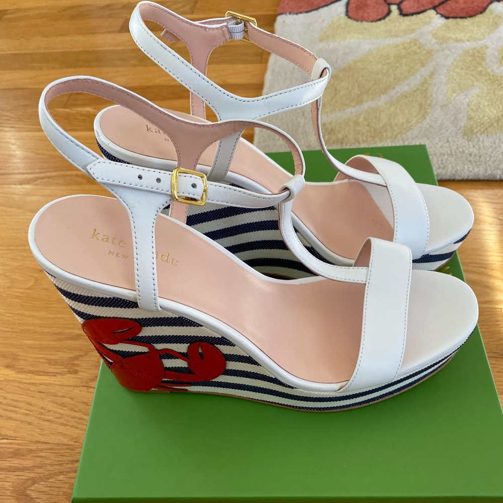 NIB Kate Spade Deacon Wedge Sandals- size 10m